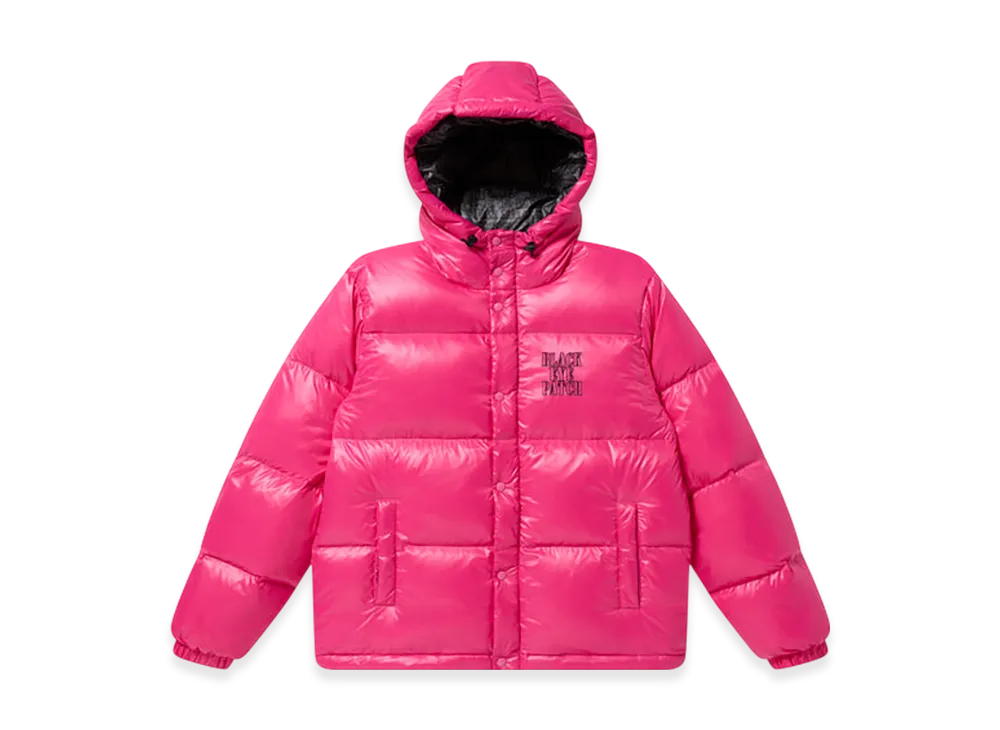 BlackEyePatch Stencil Logo Hooded Down Jacket "Pink"