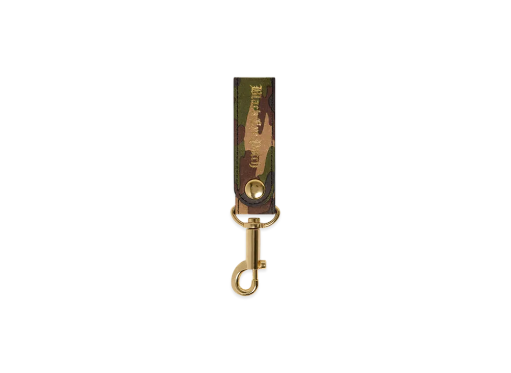 BlackEyePatch Camouflaged Leather Strap Keychain "Woodland Camo"