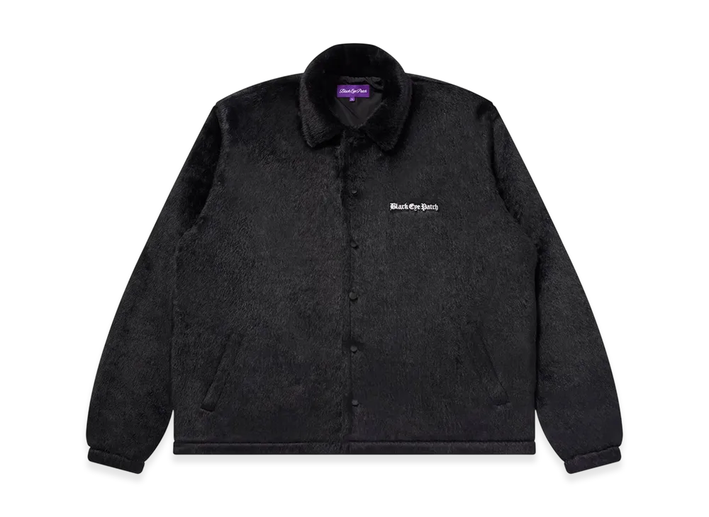 BlackEyePatch OE Logo Faux Fur Coach Jacket "Black"