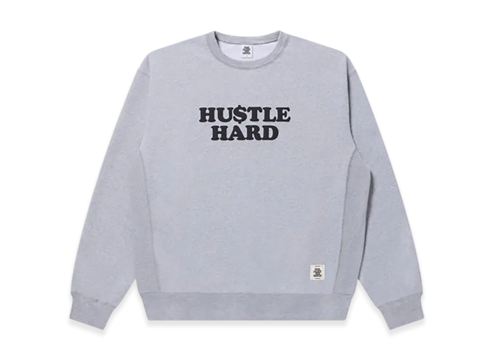 BlackEyePatch Hustle Hard Crew Sweat "Heather Gray"