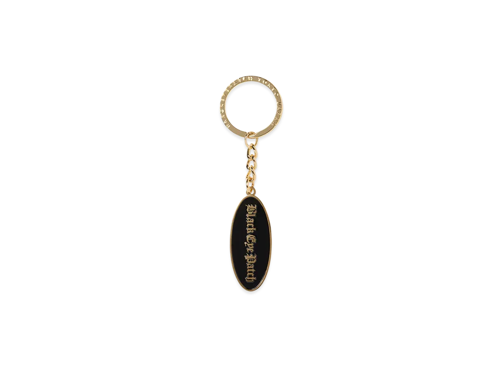 BlackEyePatch OE Logo Oval Plate Keychain "Gold"