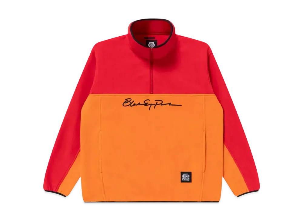 Blackeyepatch Autograph Logo Half Zip 2 Tone Fleece "Orange"