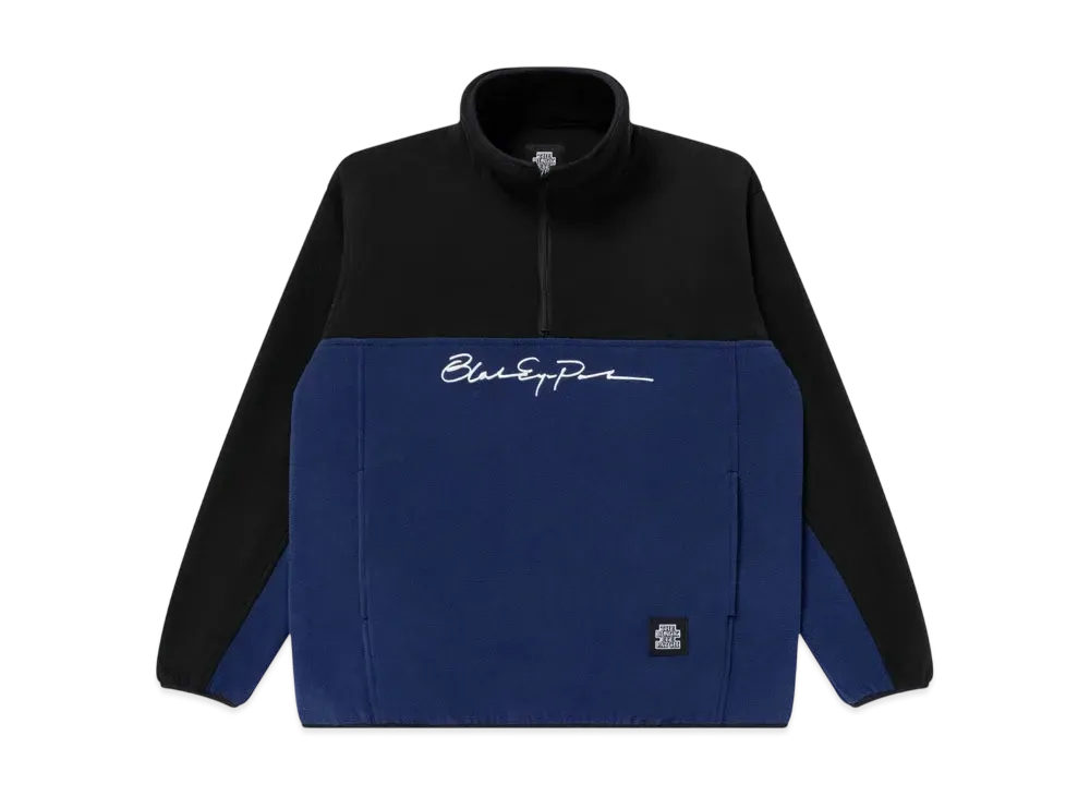 Blackeyepatch Autograph Logo Half Zip 2 Tone Fleece "Navy"