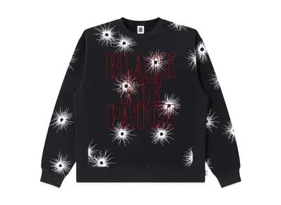 Blackeyepatch Gunshot Stencil Logo Crew Sweat "Black"