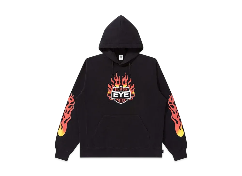 Blackeyepatch Flame Rider Logo Hoodie "Black"