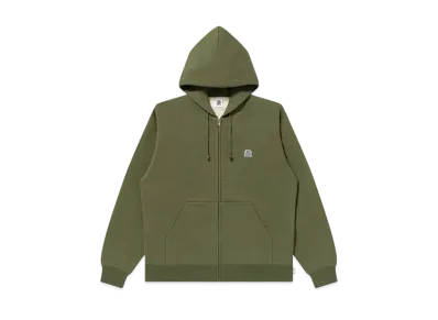 Blackeyepatch Small Og Thermal Zip Hoodie "Olive"