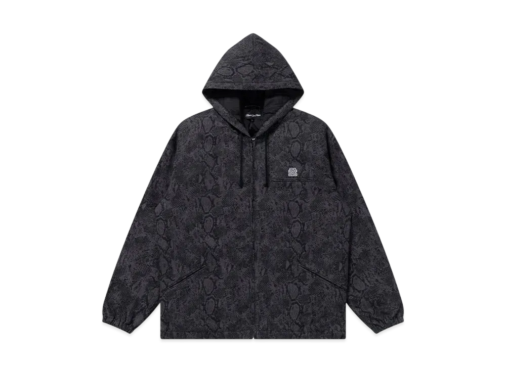 Blackeyepatch Small Og Python Patterned Hooded Jacket "Black"