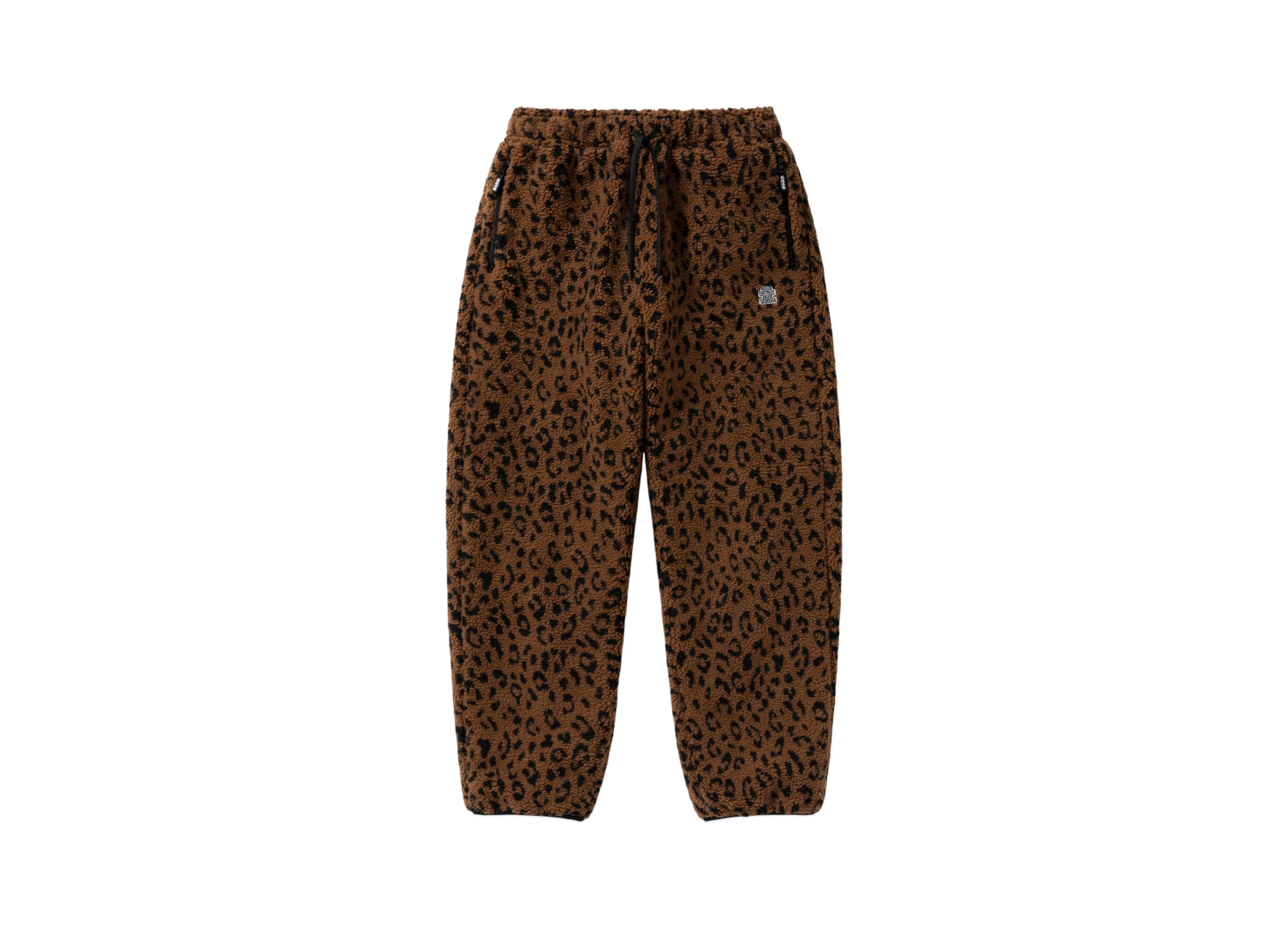 Blackeyepatch Og Label Leopard Boa Fleece Pants "Brown"