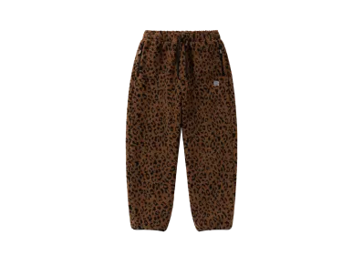 Blackeyepatch Og Label Leopard Boa Fleece Pants "Brown"