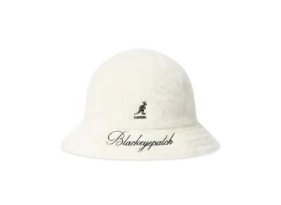 BlackEyePatch Script Logo Faux Fur Kangol Hat "Ivory"