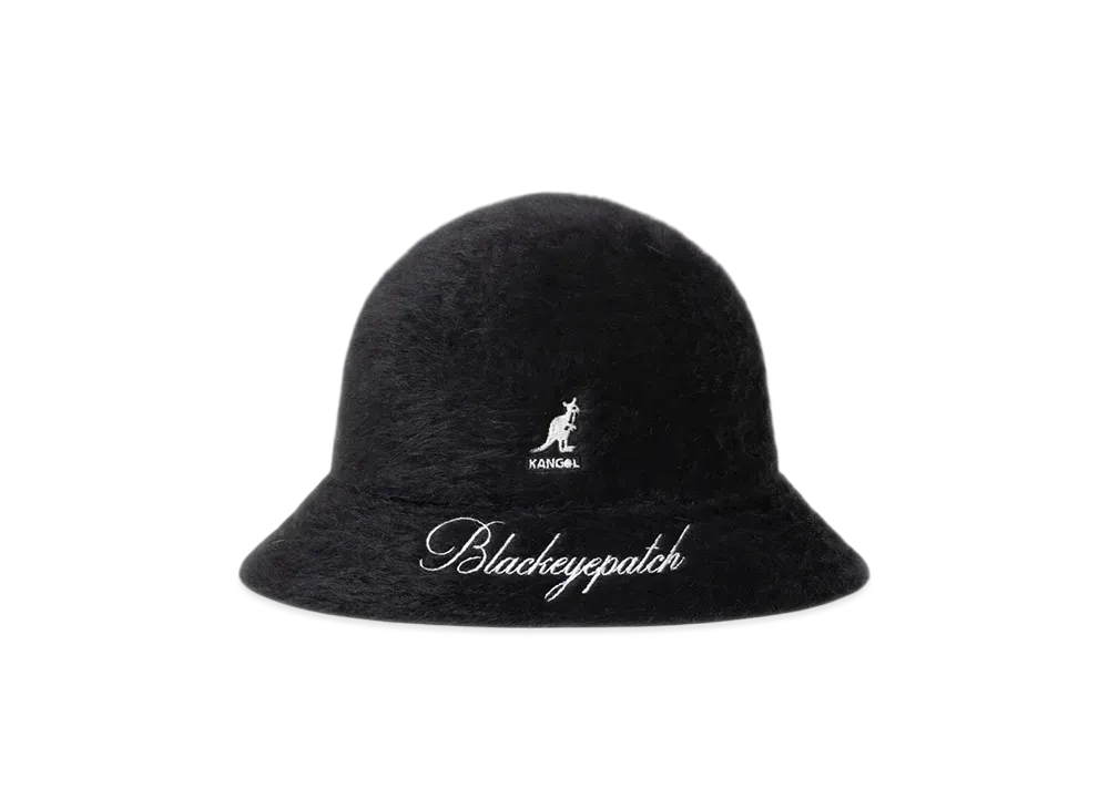 BlackEyePatch Script Logo Faux Fur Kangol Hat "Black"