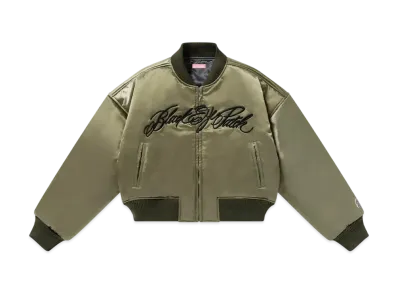 BlackEyePatch Low Script Stadium Jacket "Khaki"