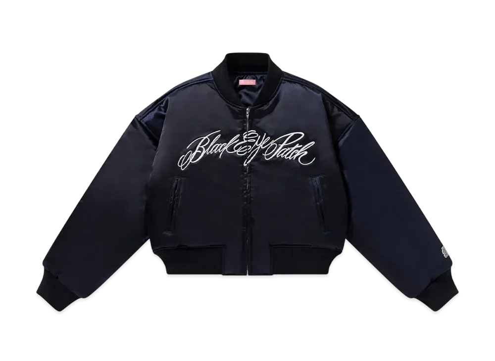BlackEyePatch Low Script Stadium Jacket "Navy"
