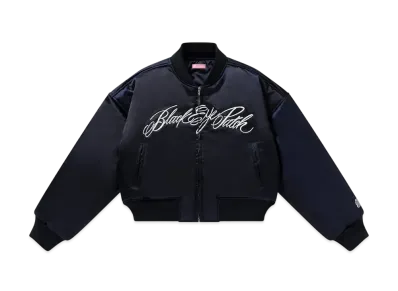 BlackEyePatch Low Script Stadium Jacket "Navy"