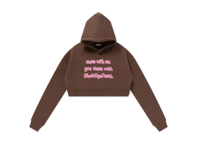 BlackEyePatch Mess With BEP Cropped Hoodie "Brown"