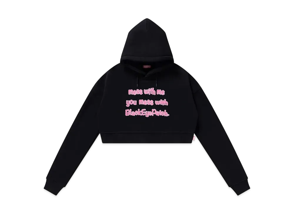 BlackEyePatch Mess With BEP Cropped Hoodie "Black"