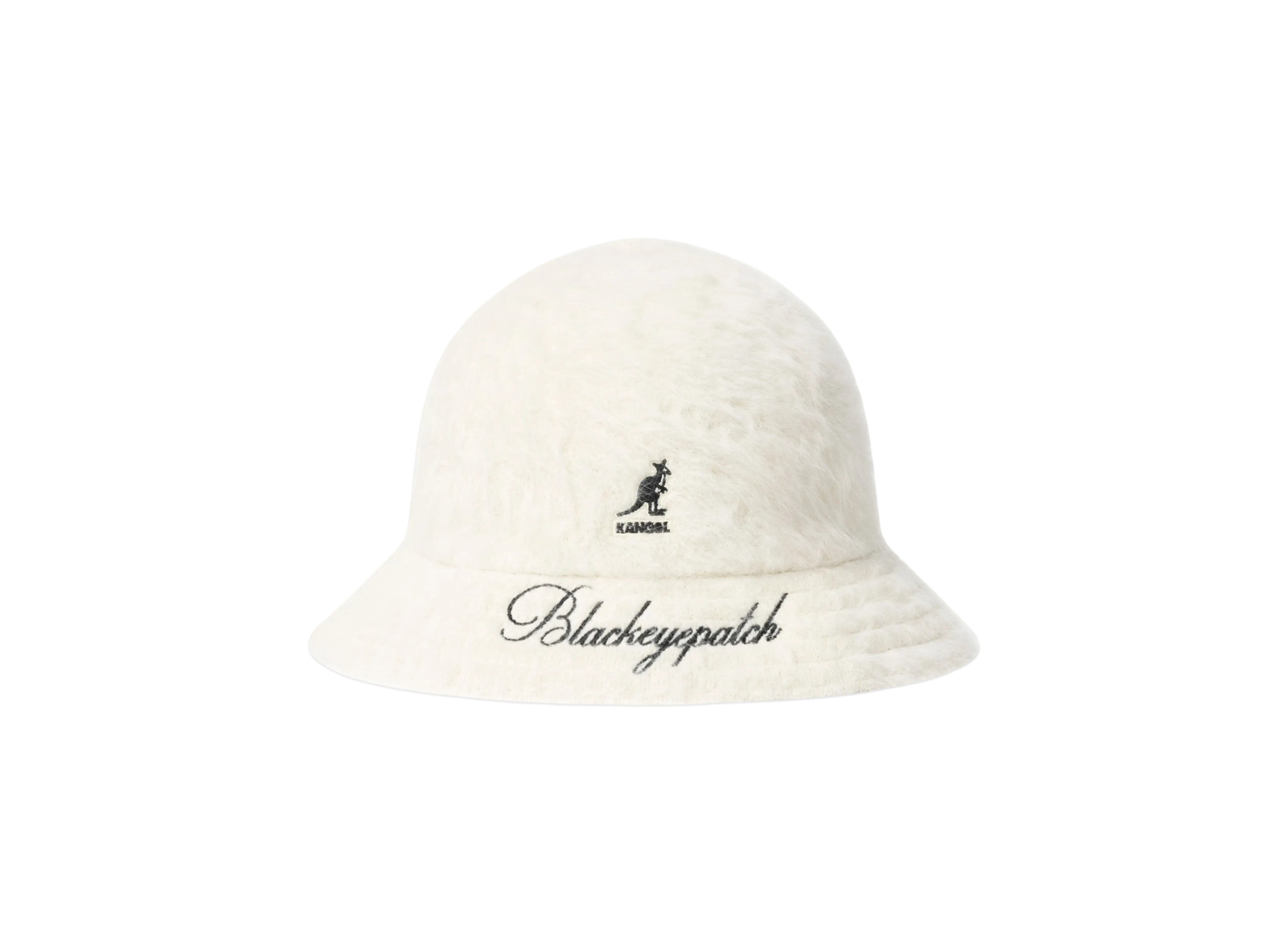 BlackEyePatch Script Logo Faux Fur Kangol Hat Ivory "White"