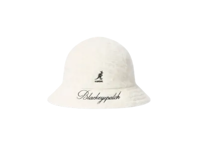 BlackEyePatch Script Logo Faux Fur Kangol Hat Ivory "White"