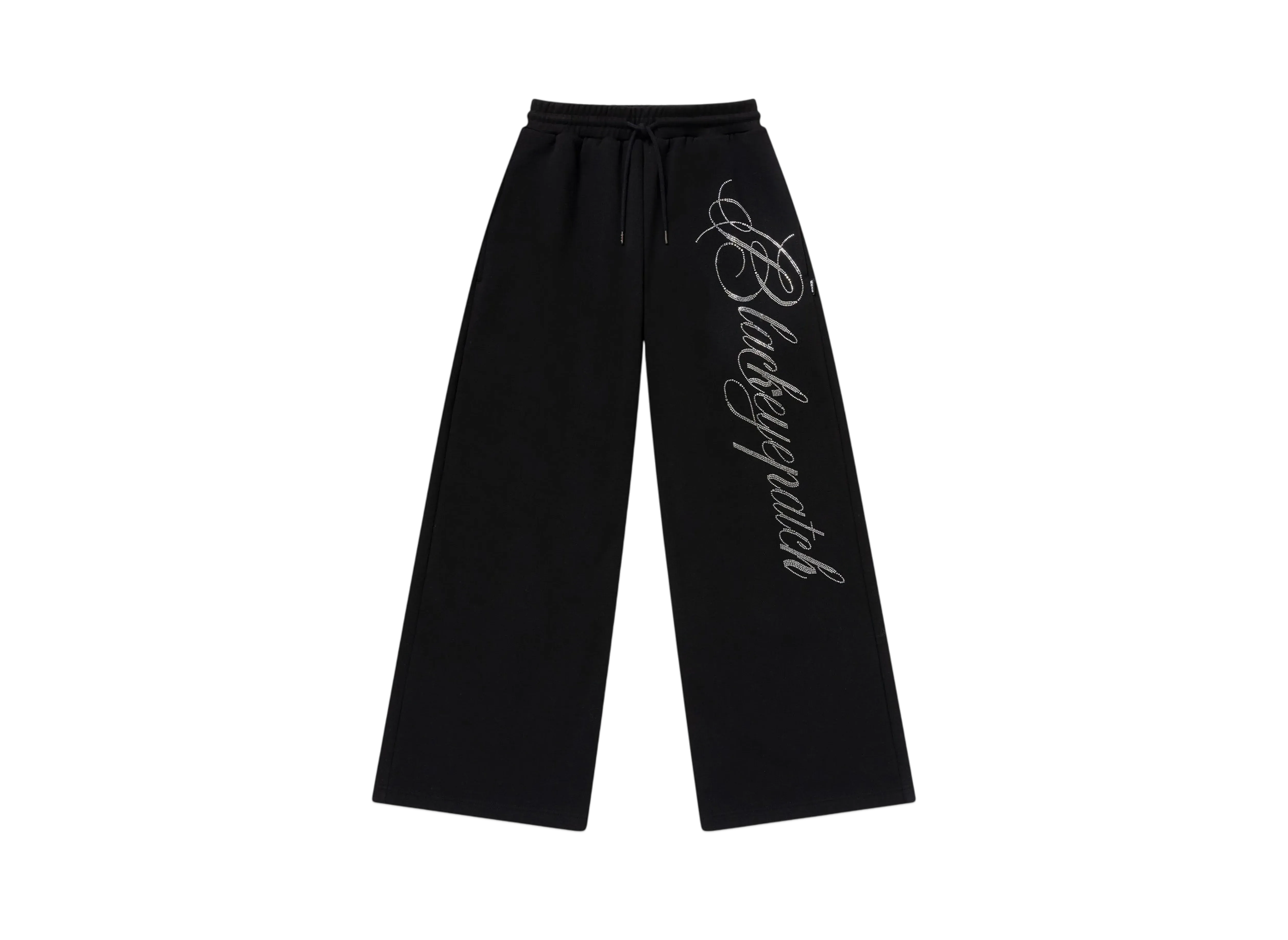 BlackEyePatch Rhinestone Big Script Sweat Pants "Black"