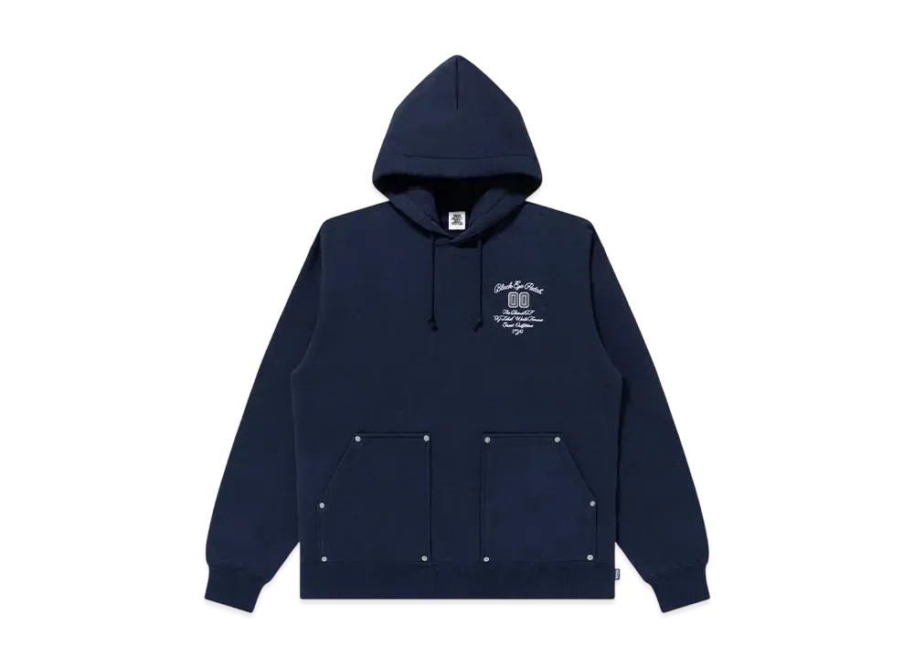 Brand Statement Double Pocket Hoodie "Navy"