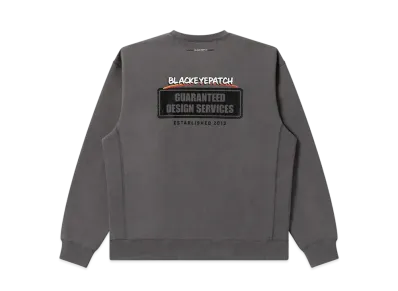 BlackEyePatch Design Services Crew Sweat "Charcoal"