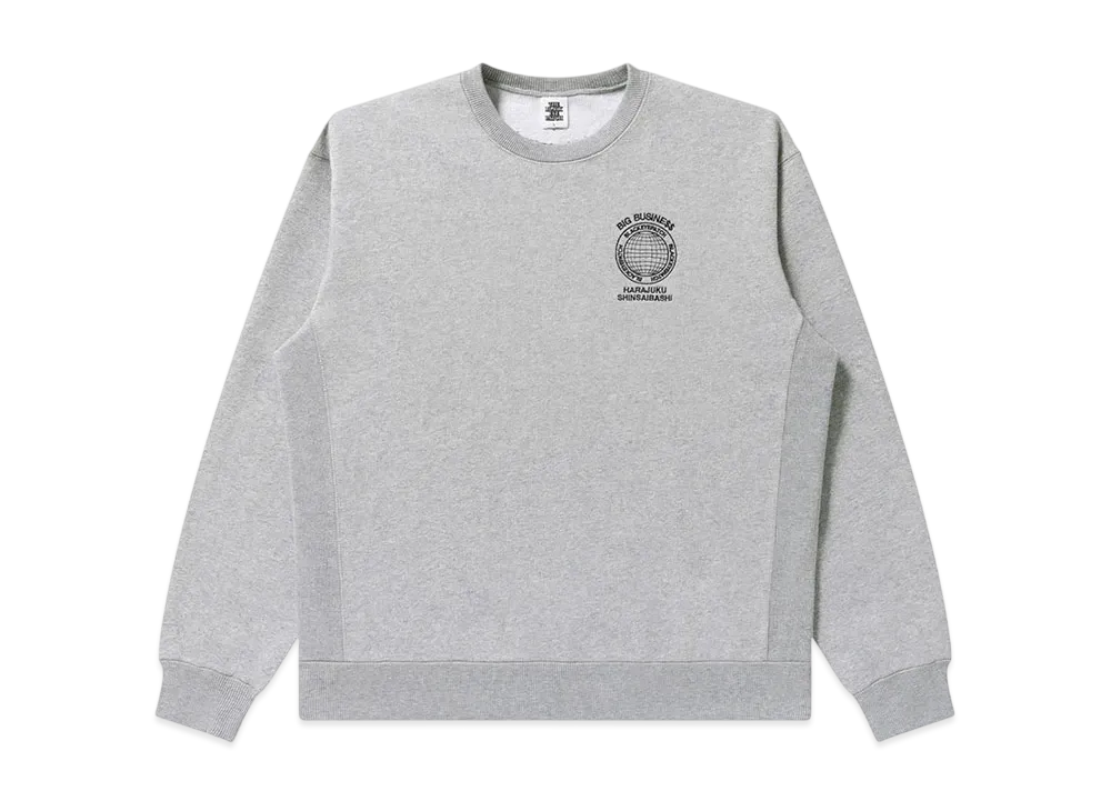 BlackEyePatch Big Business Flagships Crew Sweat Heather Gray "Heather Gray"
