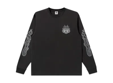 BlackEyePatch Flame Rider Logo L/S Tee "Charcoal"