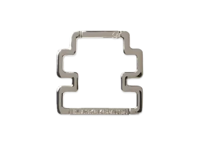BlackEyePatch Og Label Shaped Carabiner "Silver"