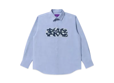 BlackEyePatch Urban Arrows Patched Oxford Shirt "Blue"
