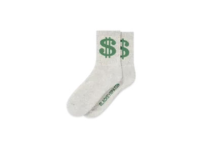 BlackEyePatch Dollar Sign Socks "Gray"