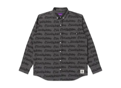 BlackEyePatch Fasthand Script Cotton L/S Shirt "Charcoal"