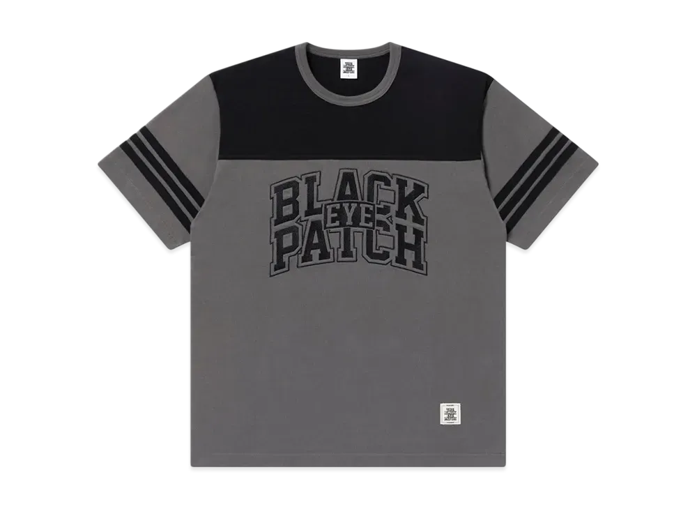 BlackEyePatch Block College 2 Tone Hockey Tee "Charcoal"