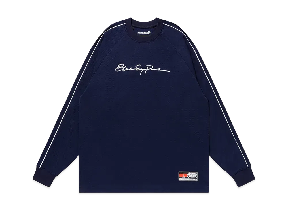 BlackEyePatch Autograph Logo Mesh L/S Jersey "Navy"