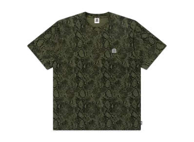 BlackEyePatch Small OG Python Patterned Tee "Olive"