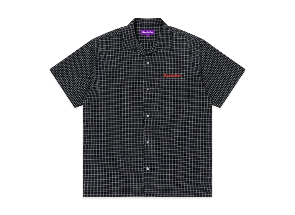 BlackEyePatch Grid Checked Open Collared S/S Shirt "Black"