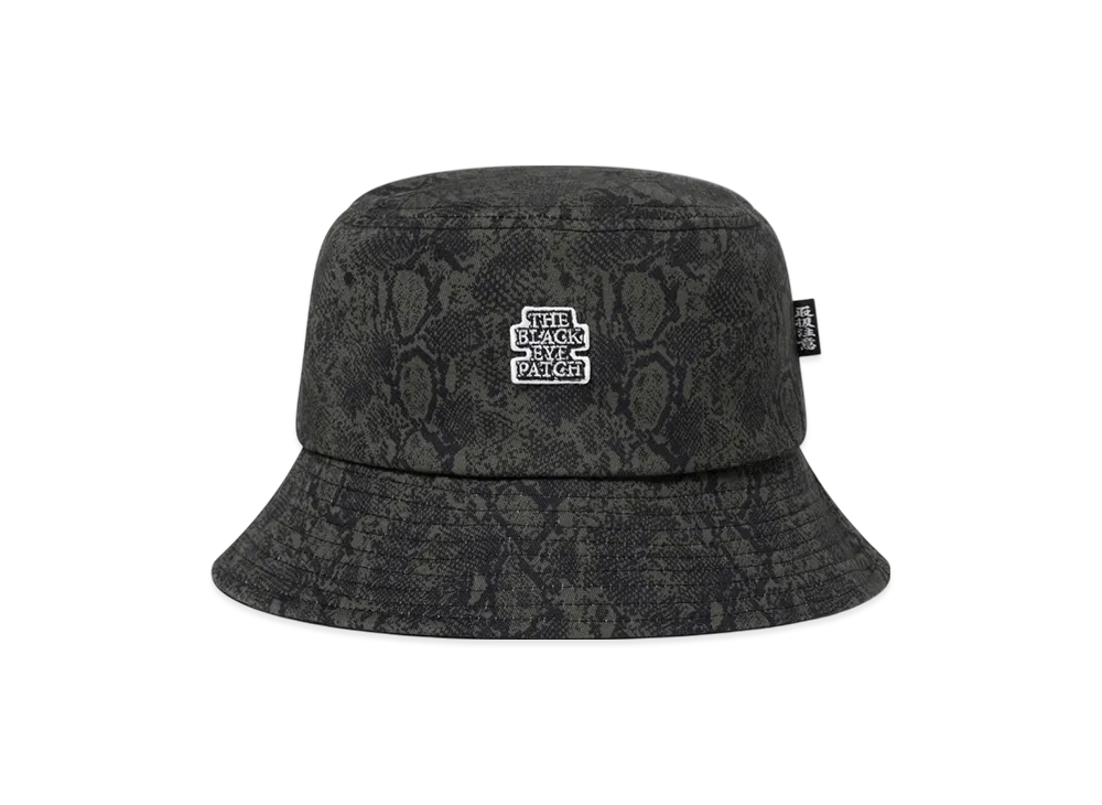 BlackEyePatch Python Patterned Bucket Hat "Olive"