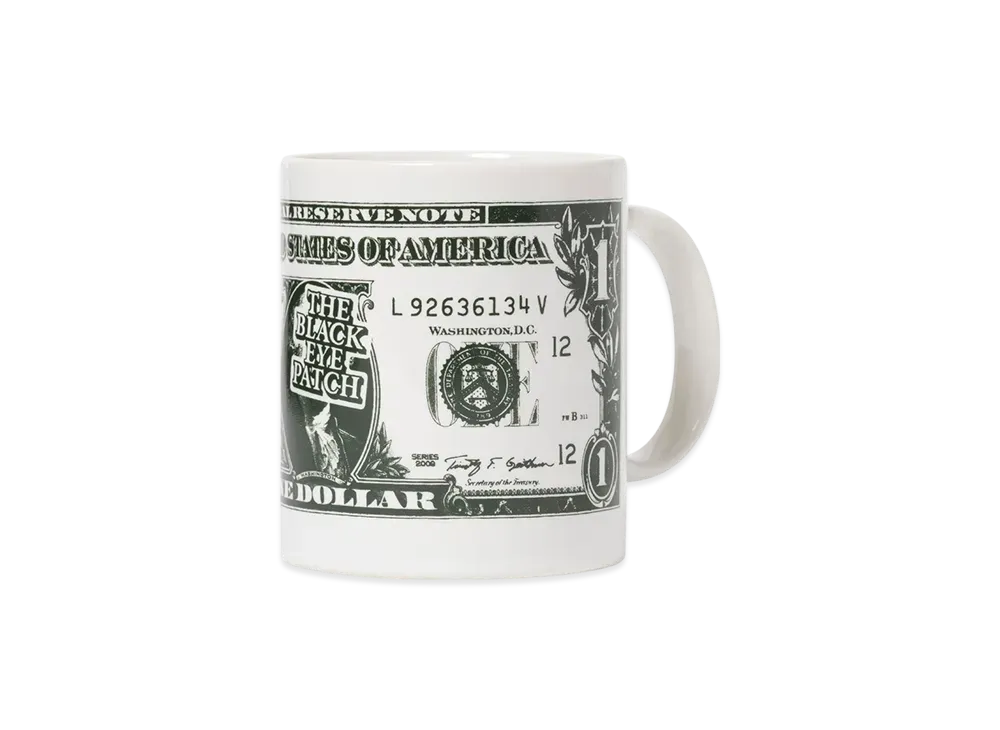 BlackEyePatch Dollar Bill Mug "White"