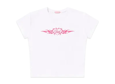 BlackEyePatch Tribal Heart Logo Baby Tee "White"