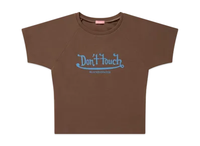 BlackEyePatch Don't Touch Raglan Baby Tee "Brown"