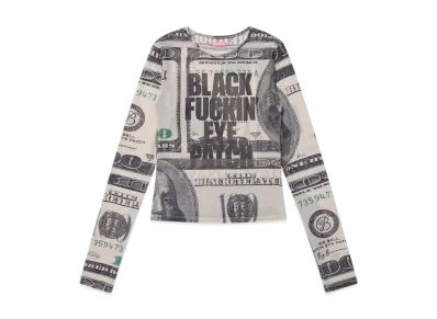 BlackEyePatch Bfep Hundreds Patterened L/S Tee "Ivory"
