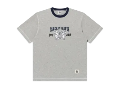 BlackEyePatch Heraldic College Stitch Toned Tee "Heather Gray"