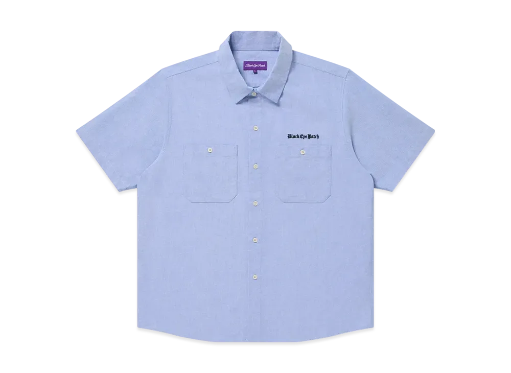 BlackEyePatch World Is Your S/S Oxford Shirt "Light Blue"