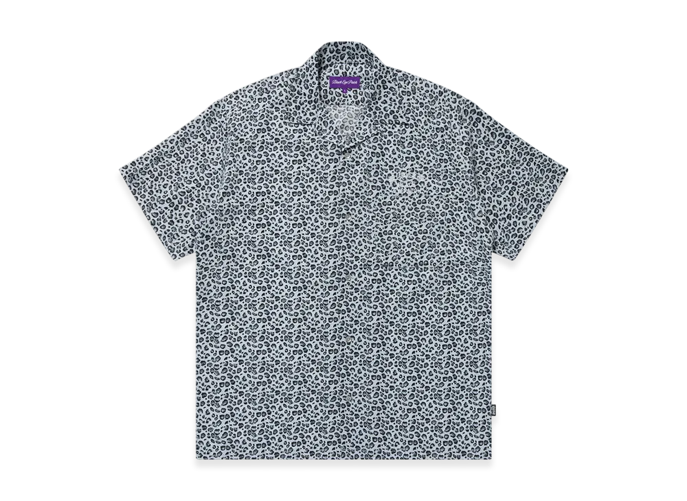 BlackEyePatch Leopard HWC Open Collared S/S Shirt "Gray"