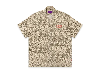 BlackEyePatch Leopard HWC Open Collared S/S Shirt "Yellow"