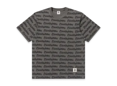 BlackEyePatch Fasthand Script Patterned Tee "Charcoal"