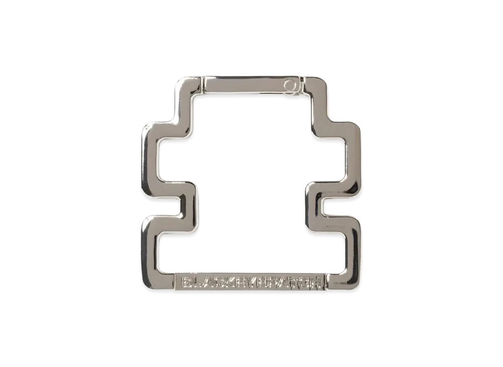 BlackEyePatch OG Label Shaped Carabiner "Silver"