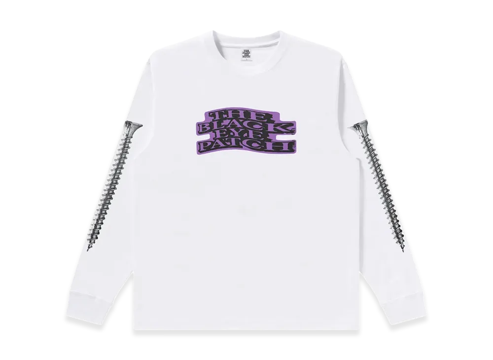 BlackEyePatch Screwed & Distorted OG Label L/S Tee "White"