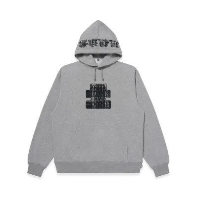 BlackEyePatch Plaid Flannel OG Label HWC Hoodie "Heather Gray"