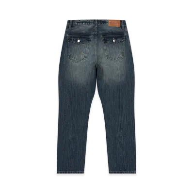 BlackEyePatch Leopard Flap Slim Fit Jeans "Indigo"
