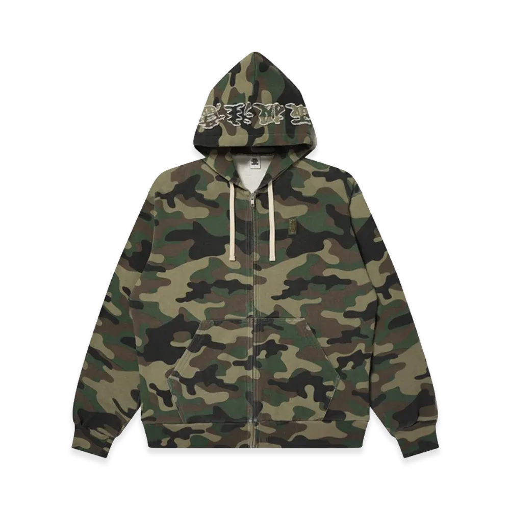 BlackEyePatch HWC Washed Camo Zip Hoodie "Camo"